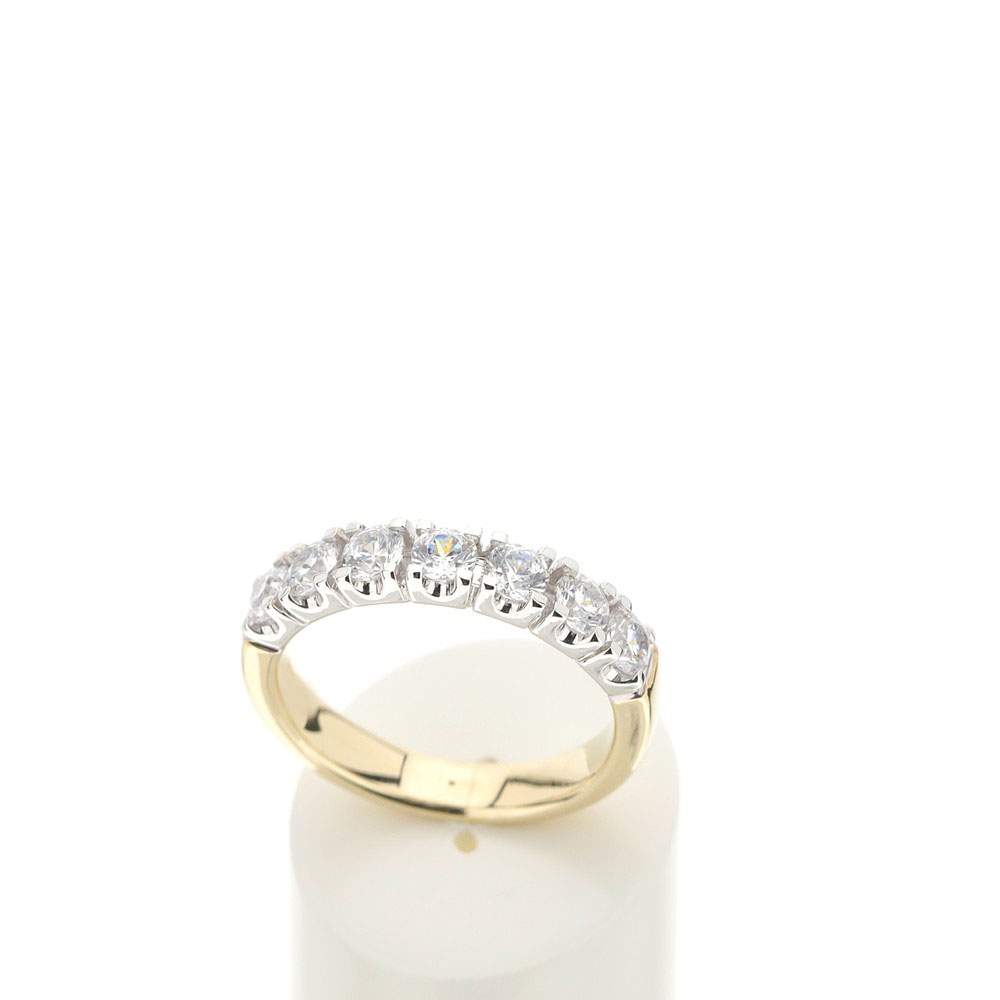 Alliance 2 ors 750 diamants synthétiques 1,02 carat - vue 2