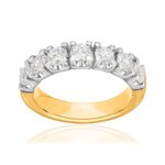 Bague 2 ors 750 diamants synthétiques total 1.48 carat - vue 1