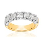 Bague 2 ors 750 diamants synthétiques total 2.01 carats - vue 1