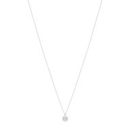 Collier or 750 blanc diamant synthétique