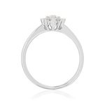 Bague or 750 blanc diamants synthétiques 0.40 carat - vue 2