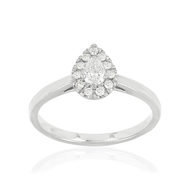 Bague MATY Or 750 blanc Diamants synthétiques