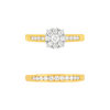 Duo alliance demi-tour solitaire or 750 2 tons diamants synthétiques 0.57 ct 9 mm - vue V3
