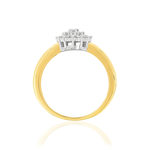 Ring gold 750 2 tone synthetic diamonds 0,41 carat - view 2