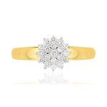 Ring gold 750 2 tone synthetic diamonds 0,41 carat - view 3