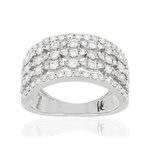 Bague MATY Or 750 blanc Diamants synthétiques total 1.25 carat - vue 1