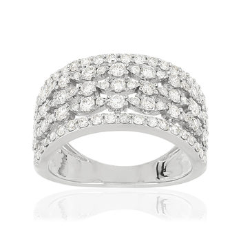 Bague MATY Or 750 blanc Diamants synthétiques