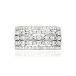 Bague MATY Or 750 blanc Diamants synthétiques total 1.25 carat - vue 3