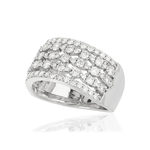 Bague MATY Or 750 blanc Diamants synthétiques total 1.25 carat - vue D1