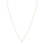 Collier or 750 jaune diamant synthétique 42 cm 0.25 carat - vue 2