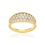 Bague or jaune 750 diamants synthétiques total 1.01 carat - vue 1