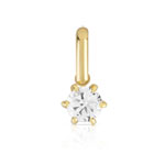 Pendentif or 750 diamant synthétique 0.25 carat - vue 1