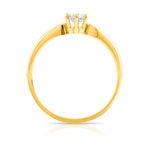Bague solitaire or 750 diamant synthétique 0.25 carat - vue 2