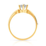 Bague solitaire or 750 diamant synthétique 0.70 carat - vue 2