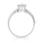 Bague Solitaire or 750 blanc diamant 0.70 ct - vue 2