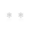 Boucles d'oreilles or 750 blanc diamants synthétiques 0.80 carat - vue V1