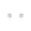 Boucles d'oreilles or 750 blanc diamants synthétiques 1 carat - vue V1
