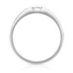 Bague solitaire or 750 blanc diamant synthétique 0.20 carat - vue 2