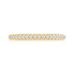 Alliance demi-tour or 750 jaune diamants synthétiques 0.25 carat - vue 3