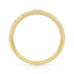 Alliance demi-tour or 750 jaune diamants synthétiques 0.50 carat - vue 2