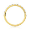 Alliance demi-tour or 750 jaune diamants synthétiques 0.75 ct. - vue V2