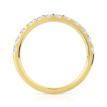 Alliance demi-tour or 750 jaune diamants synthétiques 0.75 ct. - vue 2