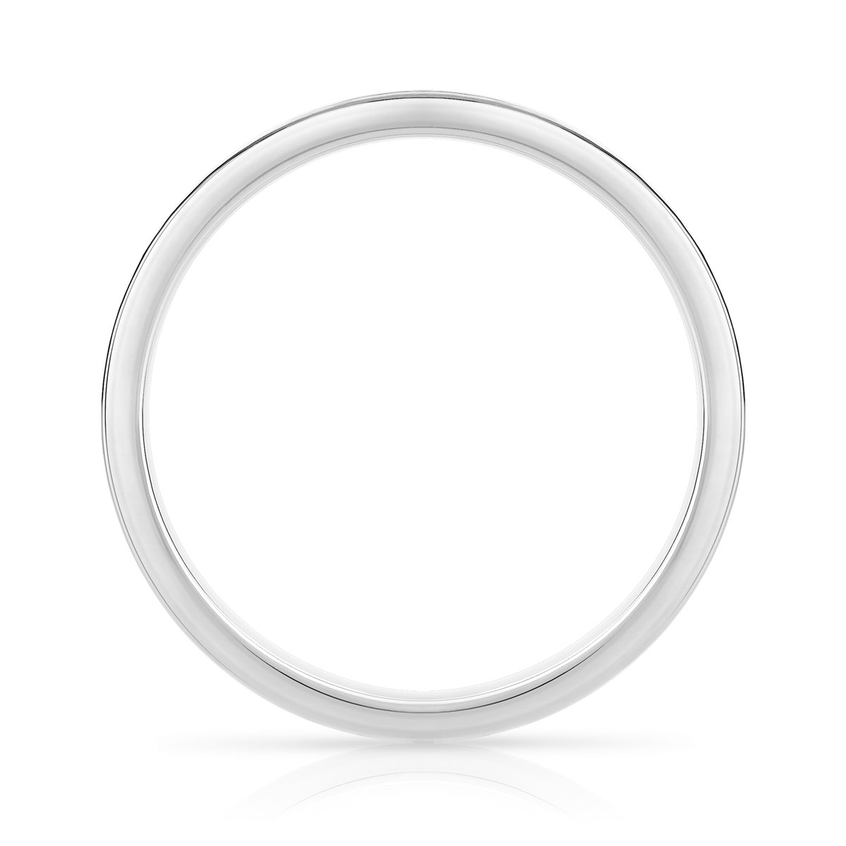 750 white gold wedding band with synthetic diamonds 0.50 ct 2 mm - view 2