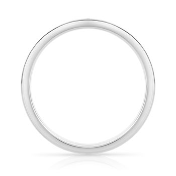 Alliance or 750 blanc diamants synthétiques 0.50 ct 2 mm