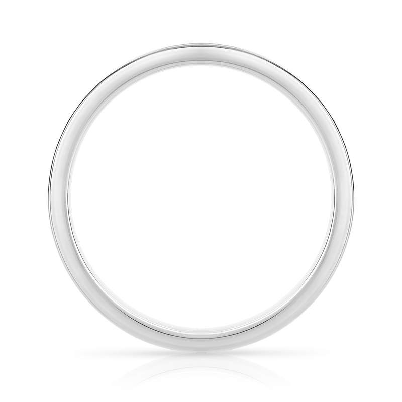 Alliance or 750 blanc diamants synthétiques 0.50 ct 2 mm - vue 2