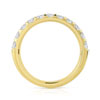 Alliance demi-tour or 750 jaune diamants synthétiques 1 ct. - vue V2