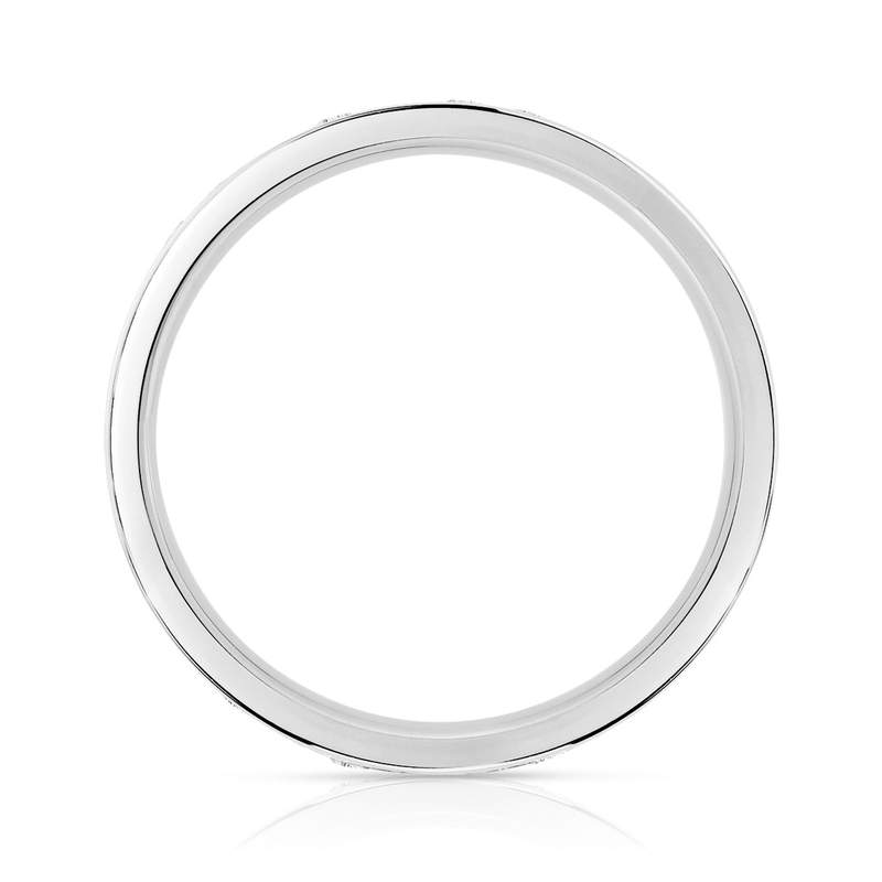 Alliance or 750 blanc diamants synthétiques 0.75ct - vue 2