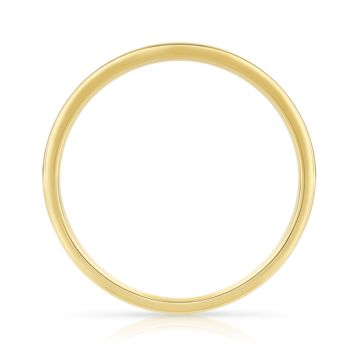 Alliance demi-tour or 750 jaune diamants synthétiques 0.15 ct. - vue 2