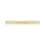 Alliance demi-tour or 750 jaune diamants synthétiques 0.15 ct. - vue 3