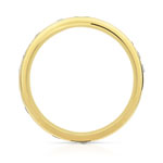 Alliance or 750 jaune diamant synthétiques 1 ct - vue 2