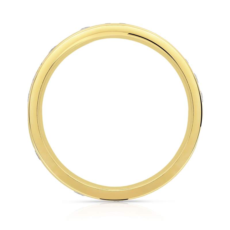 Alliance or 750 jaune diamant synthétiques 1 ct - vue 2
