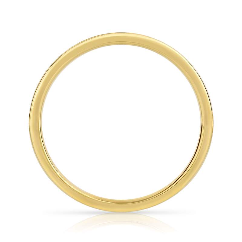 Alliance demi-tour or 750 jaune diamants synthétiques 0.25 ct. - vue 2