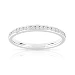 Halve ring van 750 witgoud met synthetische diamanten van 0,25 ct. - afbeelding 1