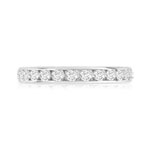 Alliance or 750 blanc diamants synthétiques 1.50 carat - vue 3