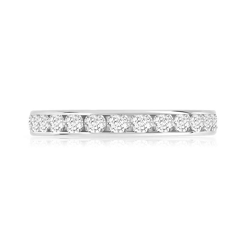 Alliance or 750 blanc diamants synthétiques 1.50 carat - vue 3