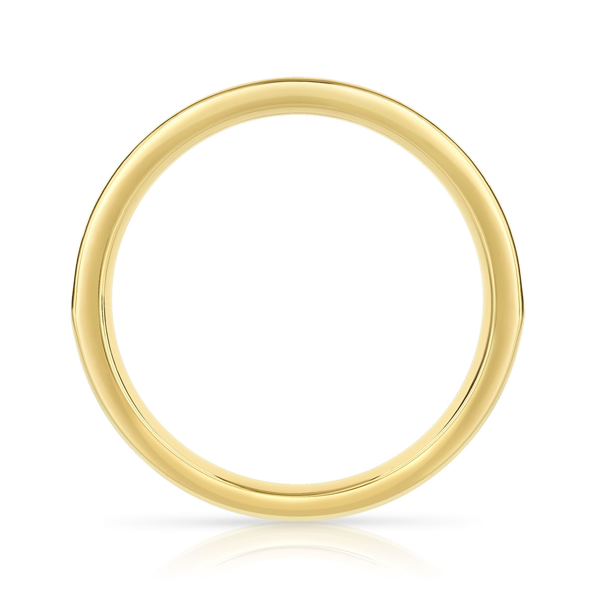 Alliance demi-tour or 750 jaune diamants synthétiques 0.50 ct. - vue 2