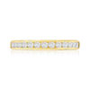 Alliance demi-tour or 750 jaune diamants synthétiques 0.50 ct. - vue V3