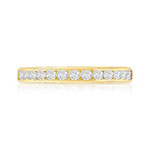 Alliance demi-tour or 750 jaune diamants synthétiques 0.50 ct. - vue 3