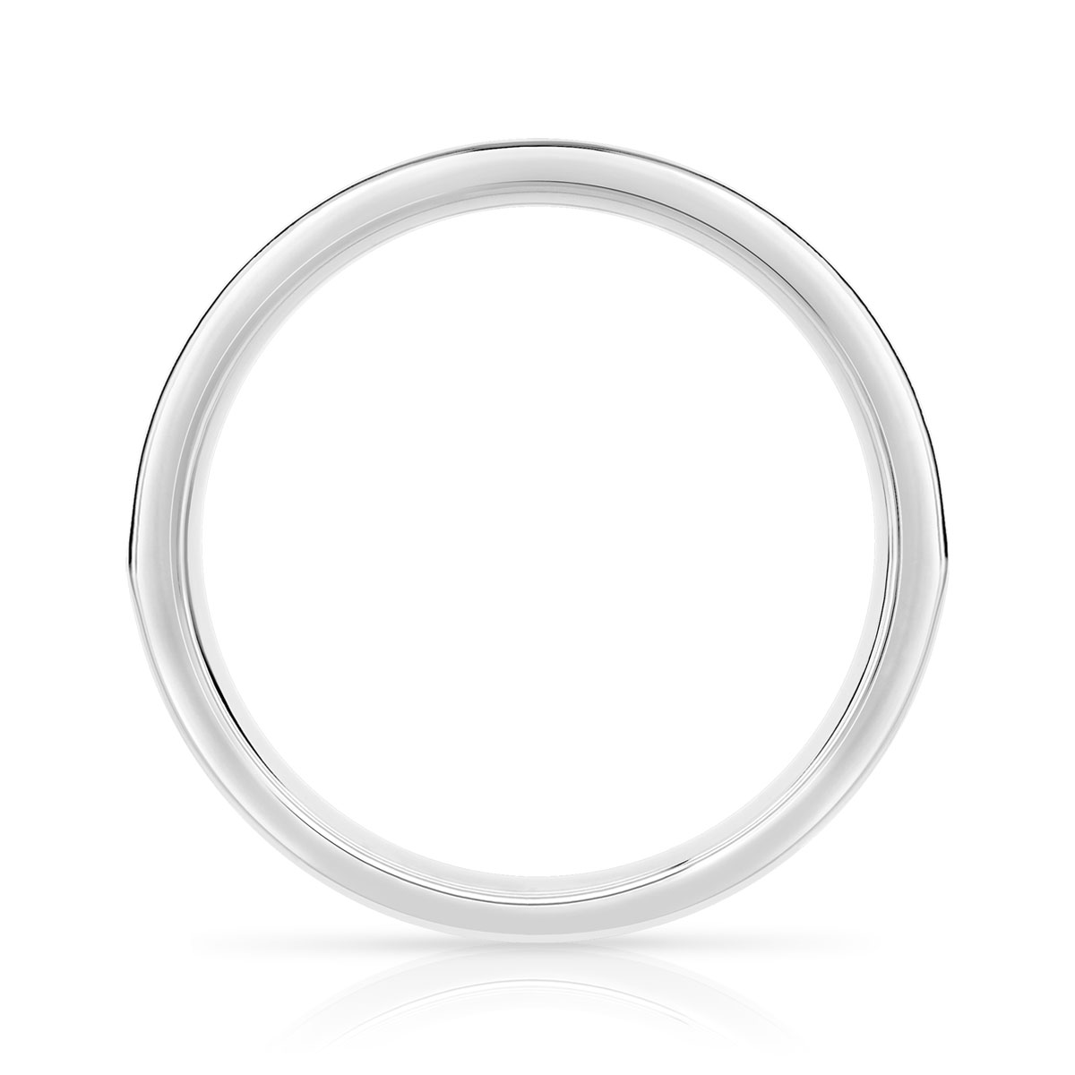 Alliance demi-tour or 750 blanc diamants synthétiques 0.50 ct. - vue 2