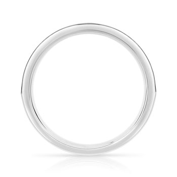 Alliance demi-tour or 750 blanc diamants synthétiques 0.50 ct.