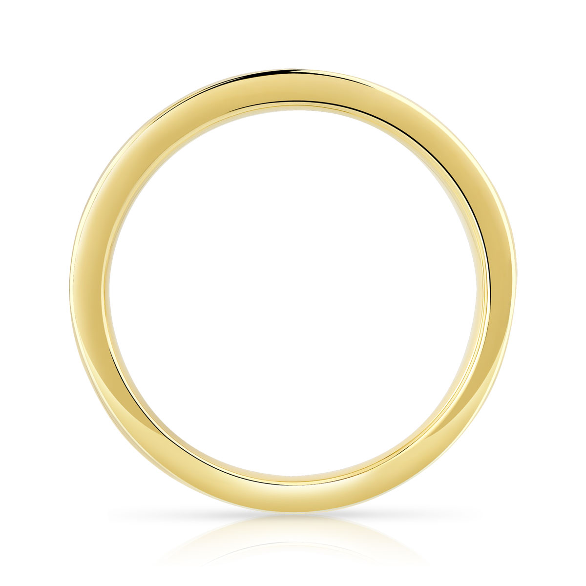 Alliance demi-tour or 750 jaune diamants synthétiques 0.75 ct. - vue 2