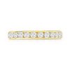 Alliance demi-tour or 750 jaune diamants synthétiques 0.75 ct. - vue V3