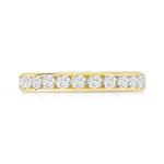 Alliance demi-tour or 750 jaune diamants synthétiques 0.75 ct. - vue 3