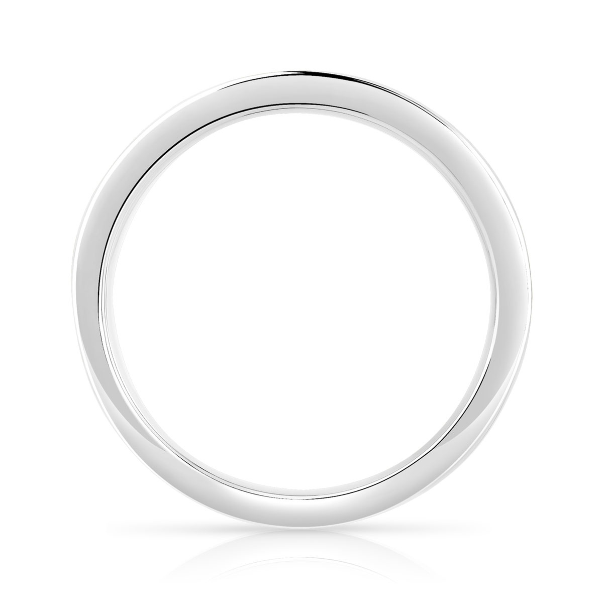 Alliance demi-tour or 750 blanc diamants synthétiques 0.75 ct. - vue 2