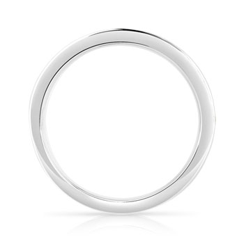 Alliance demi-tour or 750 blanc diamants synthétiques 0.75 ct.