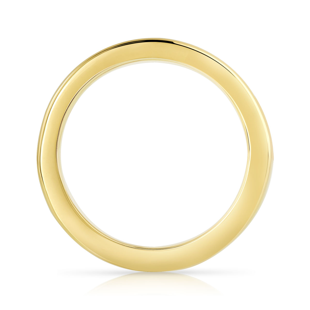 Alliance demi-tour or 750 jaune diamants synthétiques 1 ct. - vue 2